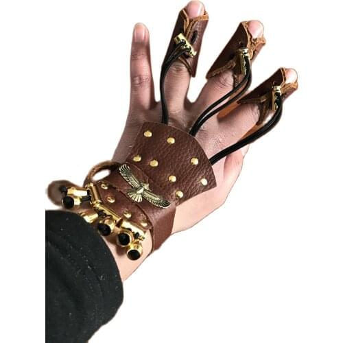 Three-finger Archery Gloves Competition Anti-bend Hunter Sleeve Telescopic Adjustment Of Traditional Bow Protection Left-Right
