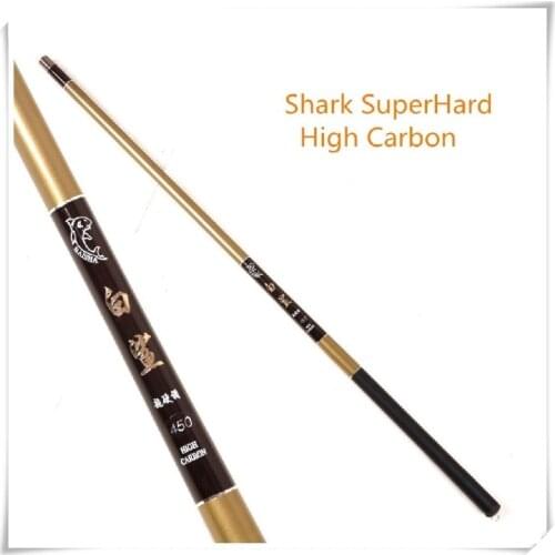 Portable Hand Fishing Rod Stream Pole Carbon Solid Top Pole 3.6m-7.2m high carbon pole Grass Carp Tilapia