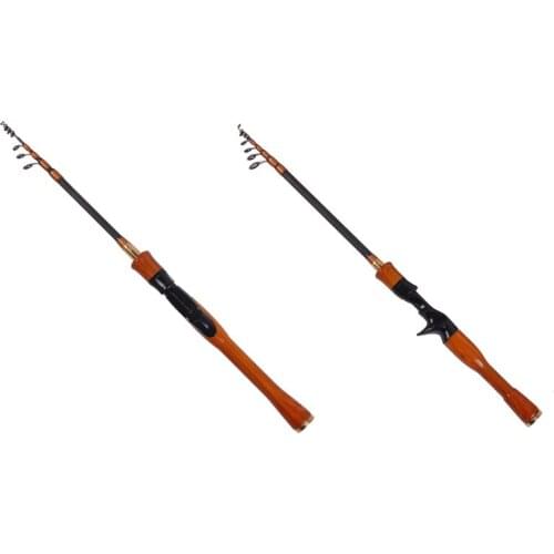 Carbon Telescopic Fishing Rod 168Cm Ul Adjustable Telescopic Lure Rod Throwing Rod Solid Wood