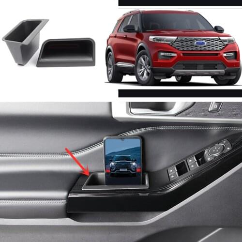 Inner Front door storage box Holder 2pcs For Ford Explorer 2020 Car modification