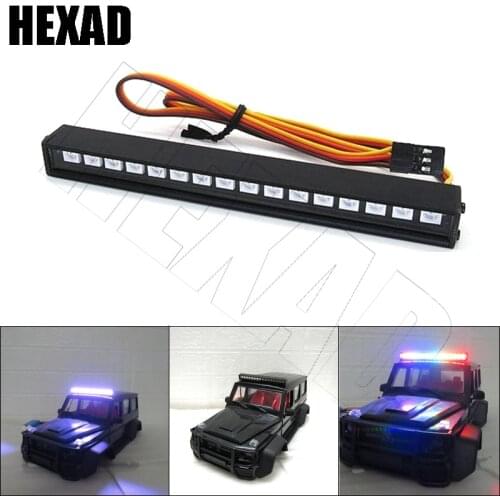 For MN86K MN86KS MN86 MN86S MN-86K MN G500 1/12 RC Car Upgrade Parts Roof Lamp Color LED Light Bar Accessories
