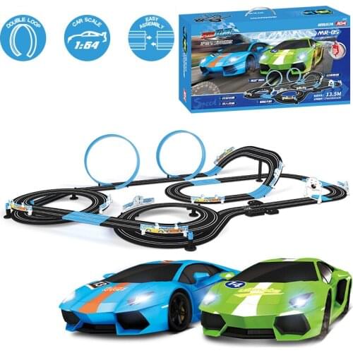 Railway Track Toy Set Racing Track Electric Double Remote Control Car Interactive Autorama Circuit Voiture Toy For Boy Children
