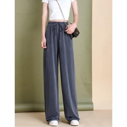A260-Summer trendy one button skinny pants wide leg pants