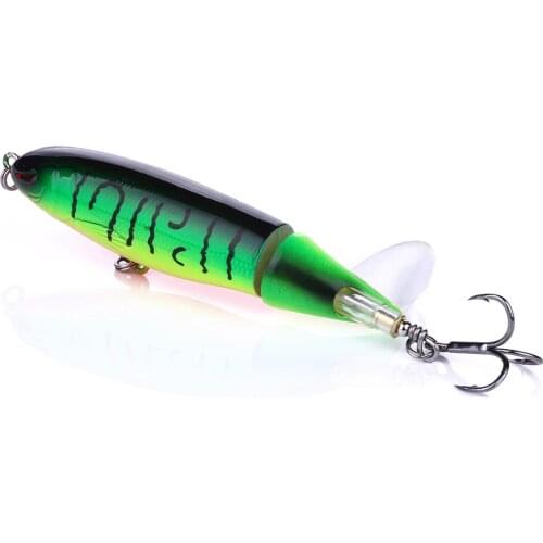 1PCS Fishing Lures Propeller Rotate soft tail 13G/10CM hard artificial bait floating water swimming pencil bait fishing tackle