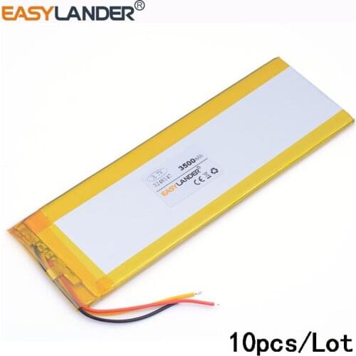 10pcs /Lot 3.7v 3 wire 3248147 3500mah lithium Li ion polymer rechargeable battery For 7" Digma Optima 7.5 3G T7025MG / Irbis