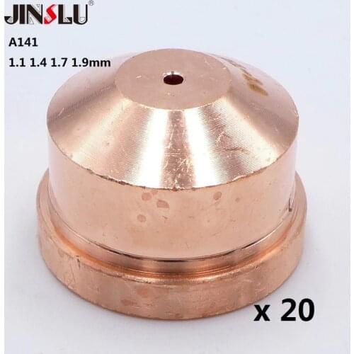 20pcs A101/A141/P101/P141 Nozzle PD0101 1.1 1.4 1.7 1.9mm Non-original Trafimet Air Plasma Cutting Torch Cutter Consumables
