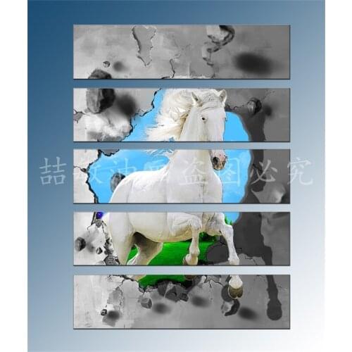 Runnning horse 3D printed painting art