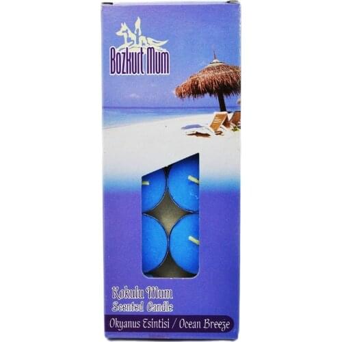 Bozkurt Handmade Tealight Ocean Breeze Scented Candle, Birthday And Party Candles