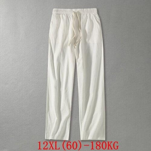 Large size mens pants Plus Size 9XL 10XL 11XL 12XL Autumn High Waist Loose Black Blue Plus Size Pants Sports 50 52 54 56 58