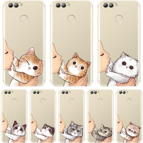 Kiss Cat Phone Case For Huawei Nova 2i 3 3I 3E 2 Lite Plus 4 4E 5 Soft Silicon Back Cover For Huawei Nova Smart Lite 2017 Case