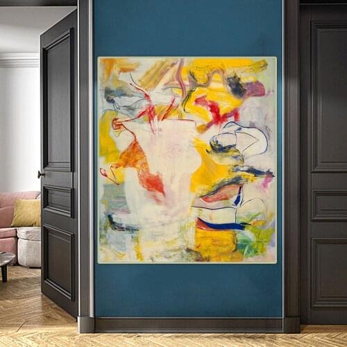 Citon Willem De Kooning《Pirate(Untitled II)》Canvas Art Oil Painting Artwork Poster Picture Wall Hanging Decor Home Decoration