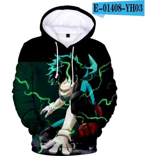 3D Print Boy girl kids Sweatshirts My Hero Academia Hoodies Creative Print Anime Clothes Men women Sweatshirt Mha Hawks Clothing
