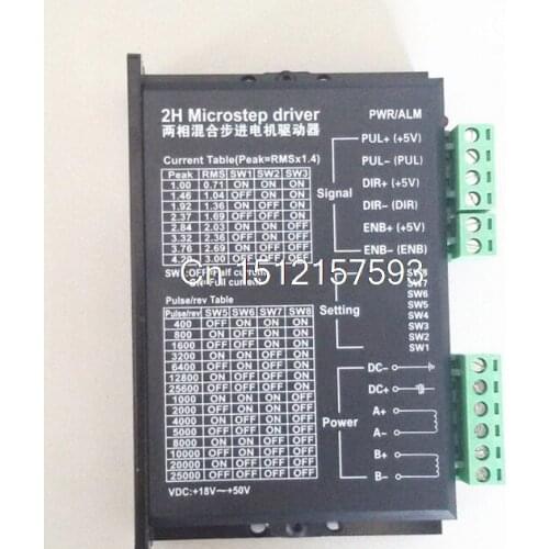 LeadShine M542, 2/4 Phase Analog Hybrid Stepper Motor Driver, 20-50VDC, 1.0-4.2A