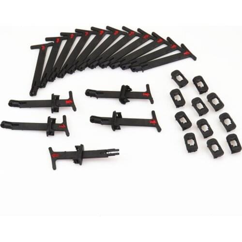 FHAWKEYEQ 50 x Car Front Grille Engine Ccover Release Hand lever Handle Pull Hook For VW Golf GTI R32 Jetta 1J5823593 1J5823593C