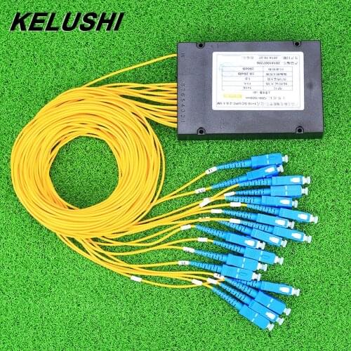 KELUSHI NEW 1x16 Telecom PLC Cassette SC Compact Optical Splitter Planar Waveguide Fiber branching device