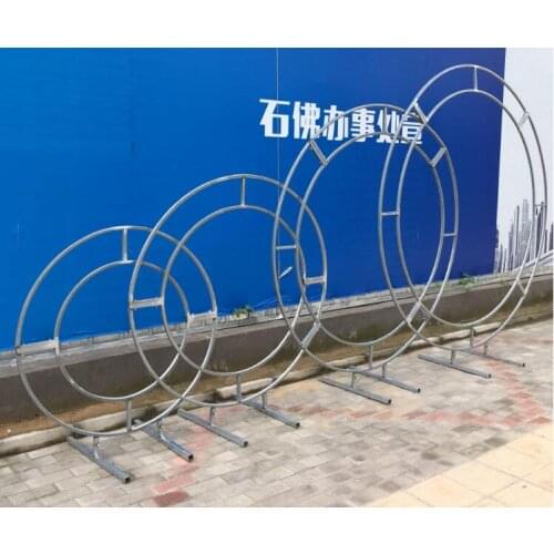 Large iron arch ring 4-piece set of flower door outdoor lawn wedding props flower door shelf