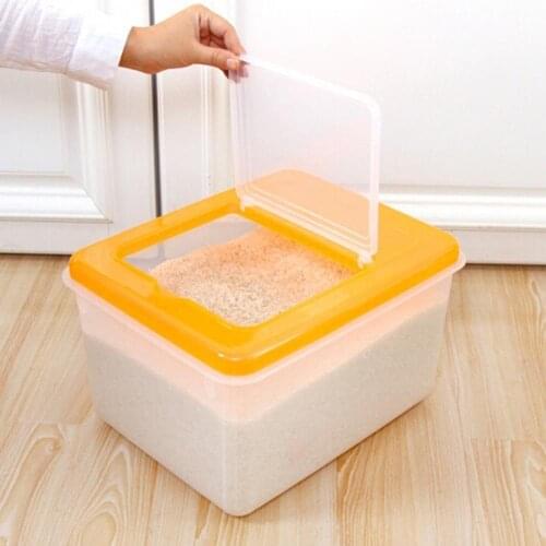 50%HOT10L Rice Storage Box Grain Cereal Dispenser Home Kitchen Flour Container Bucket