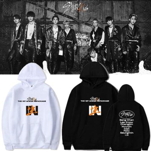 Kpop Stray Kids Bang Chan Felix Changbin Hyunjin Mixtape I Am NOT WHO Fanclub Hoodie Pullover Fan Goods Clothes Coat Unisex 2020