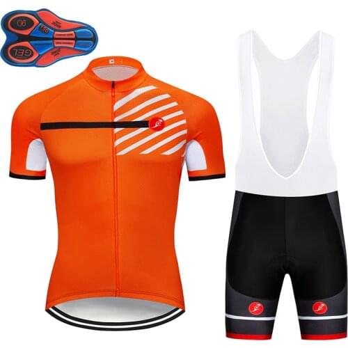Summer Cycling Jersey Bicycle Wear Ropa Ciclismo Rock Bicycle MTB Bike Clothing Cycling Clothes orange top jersey 9D Gel Pad