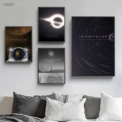 Interstellar Movie Art Canvas Poster and Print Wall Art Canvas Paintings Pictures for Modern Home Room Decoration