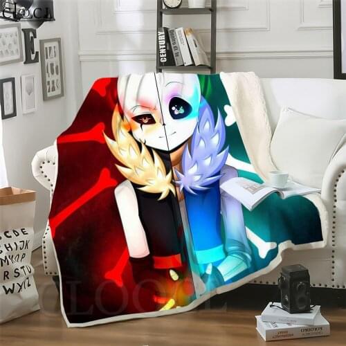 Fashion Blanket Anime Undertale Sans Printed Teenager Home Decoration for Sofa Office Nap Throw Blanket Airplane Travel Quilt