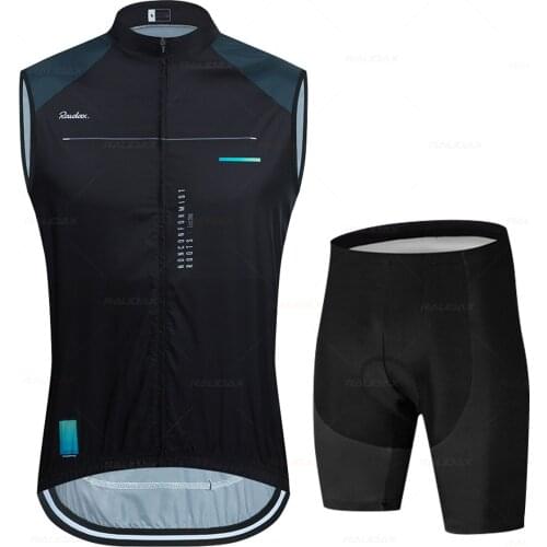 Raudax Mens Cycling Vest Summer Quick dry Breathable Sports Suit Cycling Jersey MTB Bike Clothing Bicycle Clothes Clothing Set
