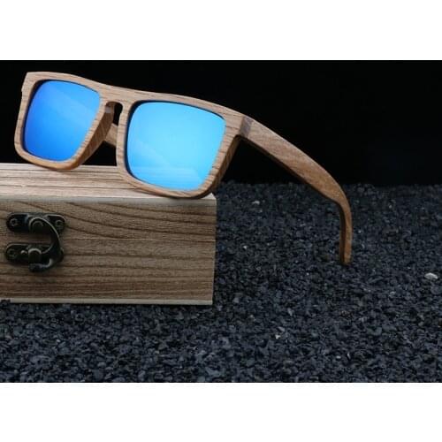 Real Natural Du Wood Original Glasses 2021 Most Fashionable Polarized Sunglasses for Ladies Men Retro Design Square