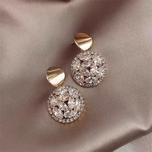 New Korean Statement Earrings for women Simple atmosphere draped gold earrings 2021 Fashion Jewelry