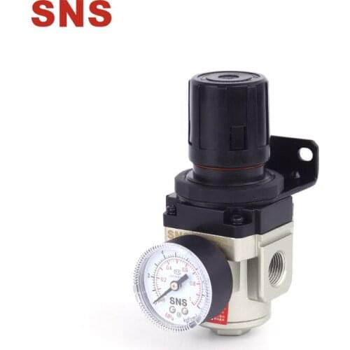 SNS AR3000 PT1/4'' Pneumatic Air Control Compressor Pressure Relief Regulator Valve with Bracket,Gauge