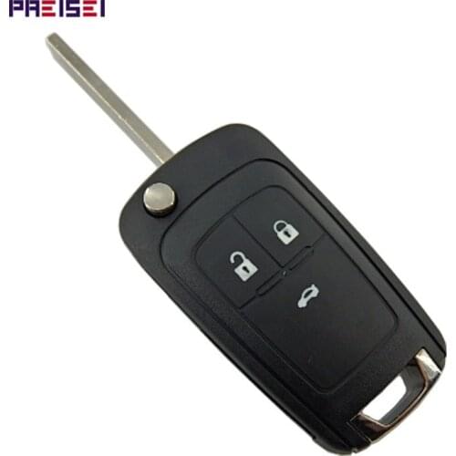PREISEI 5PCS/LOT 3 Buttons Remote Car Key Shells Case For Opel Astra Vectra Vauxhall Insignia Flip Key Fob Replacements