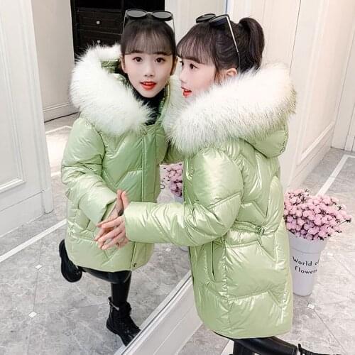 Solid Color Winter Baby Girls Down Jacket Outerwear Thicken Warm Winter Parkas Coats For Kids Girl 3T 4 5 6 7 8 9 10 12 Year