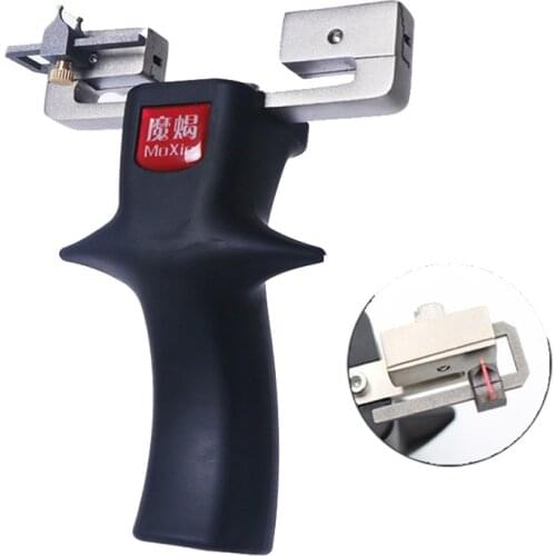 Slingshot Hunting Powerful Stainless Steel Catapult+ Resin Handle Outdoor Shooting with Flat Rubber Band