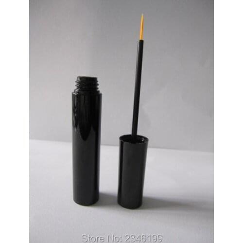 10ML 50pcs/lot DIY Eyelash Growth Liquid Refillable Tube, Black Empty Eyeliner Liquid Packaging Tube, Plastic Cosmetic Container