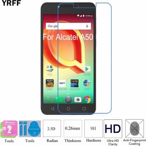 2PCS 2.5D 0.25mm 9H Tempered Glass Screen Protector Protective Film For Alcatel A512 A50 A5 LCD Free Tools
