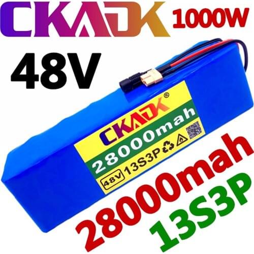 2021 NEW CKADK 48V battery 13s3p 28Ah battery pack 1000W high power battery Ebike electric bicycle BMS with xt60 plug +charger