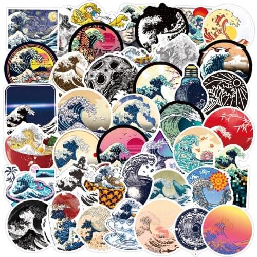 50Pcs Llandscape Stickers Laptop Motorcycle DIY Car Skateboard Stikers Luggage Phone Decal Suitcase Graffiti Waterproof Sticker
