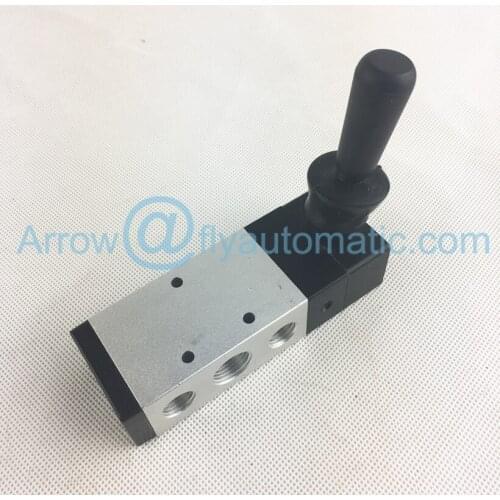 Airtac 4HA330E-08 1/4" 4HA330E-10 3/8" Spring Return Exhaust Center Hand Lever Valve