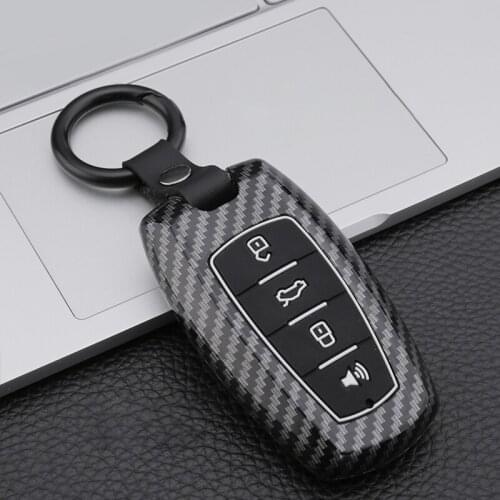 Carbon fiber Silicone Car key Cover Case for Great Wall Haval Coupe H9 GMW H6 H2 F7 F7X 2019 2020 Smart Remote Key Protect Shell