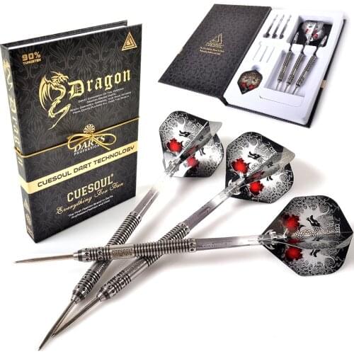 CUESOUL Dragon 22g/24g/26g Tungsten Steel Tip Darts,Dart Barrel with Grey Titanium Coated