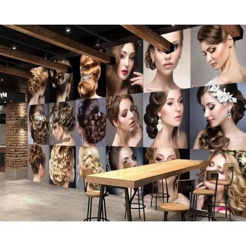 Beibehang Photo wallpaper custom beautiful 3D personality fashion beauty salon tooling background wall painting wallpaper
