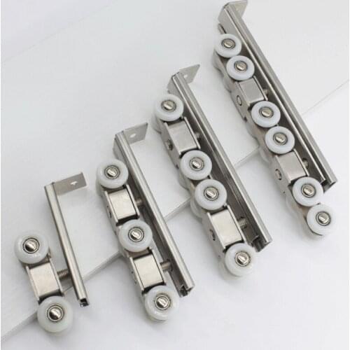 Stainless Steel Hardware Sliding Doors Pulley Hanger Roller Hanging Rail Wheels High Load-bearing Sliding Door Track Rail