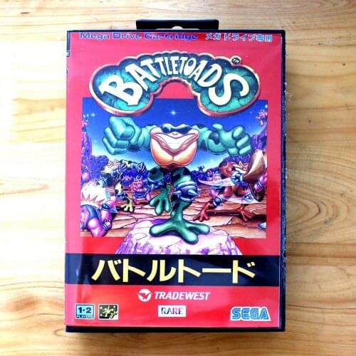 Battletoads 16 Bit SEGA MD Game Card With Retail Box For Sega Mega Drive For Genesis