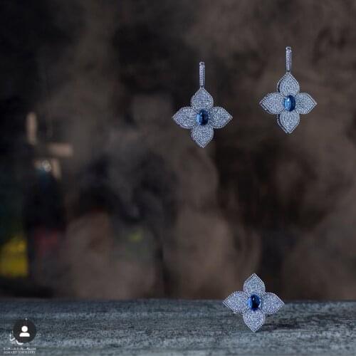 Janekelly4 pcs Bridal Zirconia Full Jewelry Sets For Women Party, Luxury Dubai Nigeria CZ Crystal Wedding Jewelry Sets