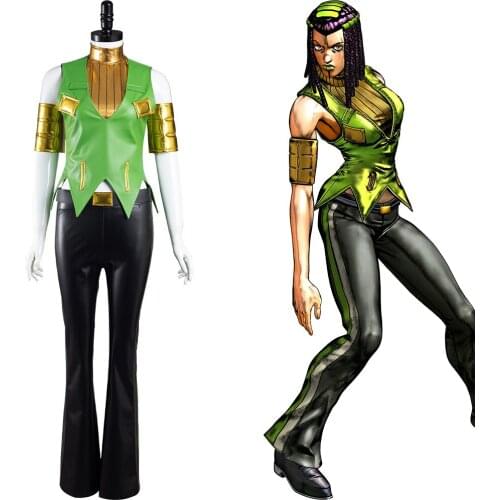 JoJo‘s Bizarre Adventure Ermes Costello Cosplay Costume Outfits Halloween Carnival Suit