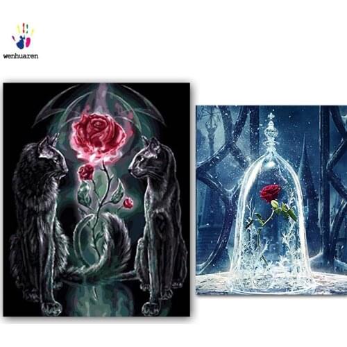 DIY colorings pictures by numbers with colors The little princes rose picture drawing painting by numbers framed Home