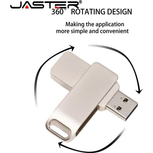 JASTER USB Flash Drive Metal Pendrive High Speed 64GB 32GB 16GB 4GB Memory Stick pen Drive Real Capacity USB Flash mini U disk