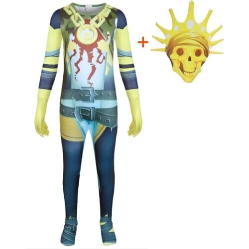 Skull Cosplay Costumes Boys and Girls Jumpsuit weapon Set cosplay anime childrens fantasy Halloween Christmas Party clothes