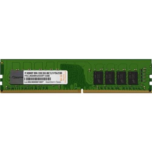 Longline 32GB DDR4 2666MHz Desktop PC Memory CL19 PC4-21300 LNGDDR42666DT/32GB