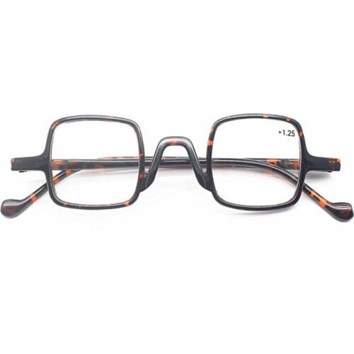 Cute Retro Leopard Comedy Square Reading Glasses Women&Men Presbyopia Glasses Hyperopia Eyeglasses For Elder