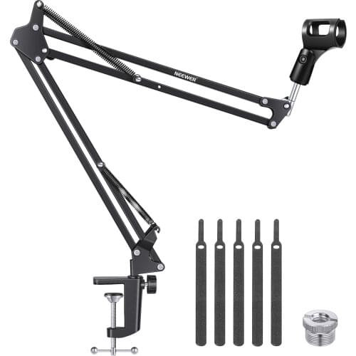 Neewer Microphone Arm, Upgraded Mic Arm Microphone Stand Boom Suspension Stand with 3/8"to 5/8" Adapter For Blue Yeti, Snowball
